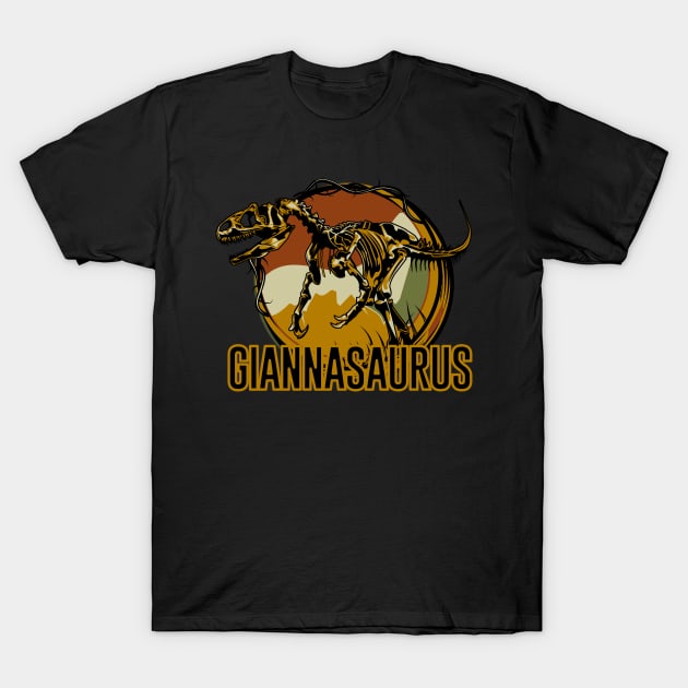 Giannasaurus Gianna Dinosaur T-Rex T-Shirt by HawaiPlus